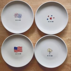 Rae Dunn Patriotic 4th of July Plates set
